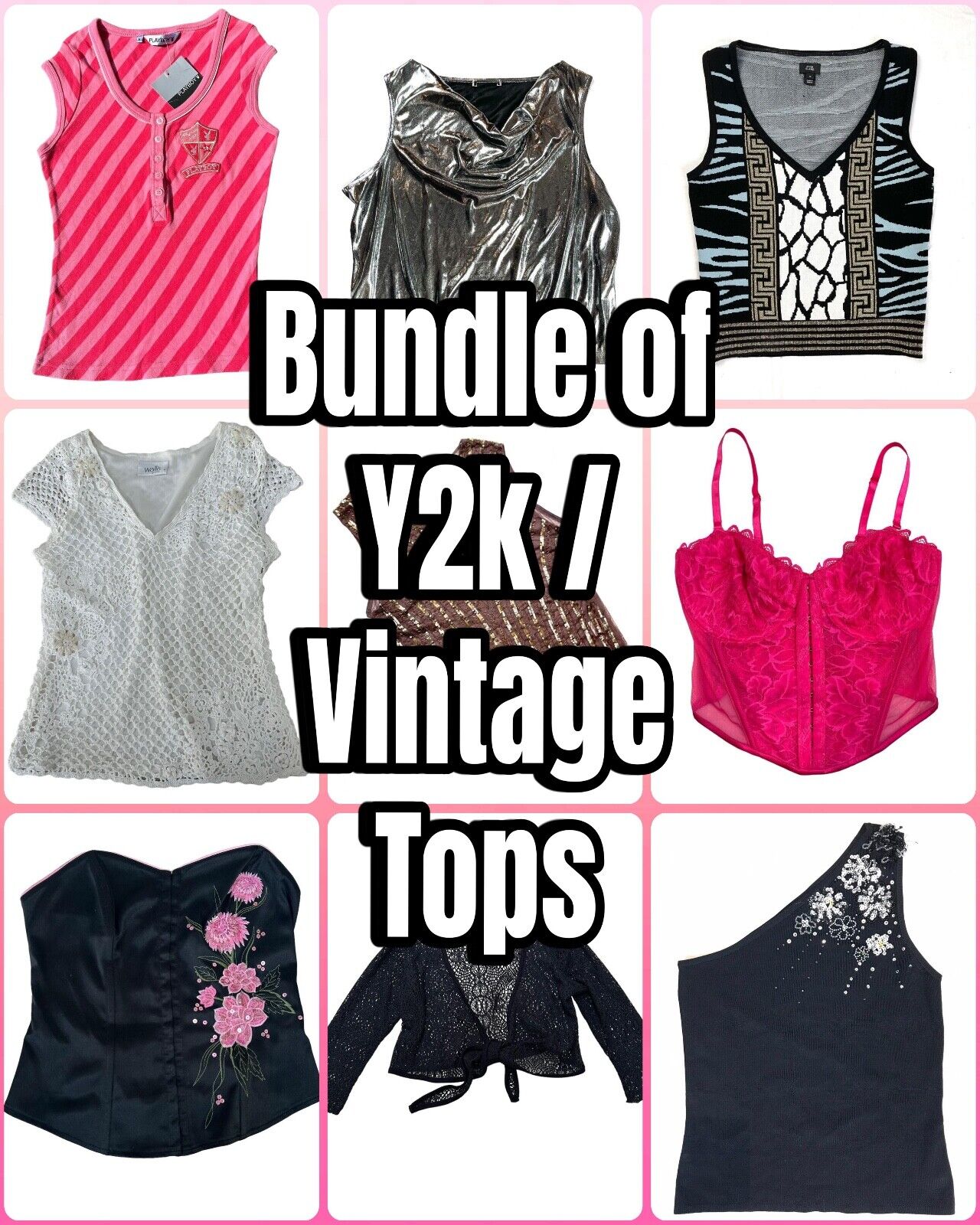 Wholesale Bundle of 20 x y2k / Vintage tops wholesale job lot