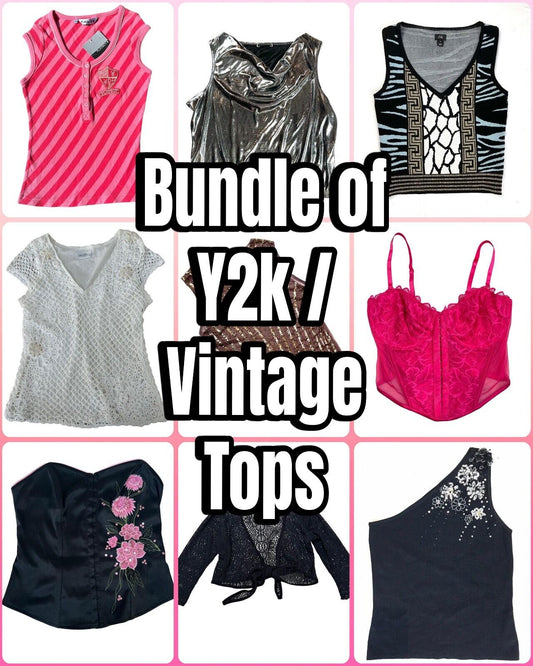 Wholesale Bundle of 20 x y2k / Vintage tops wholesale job lot