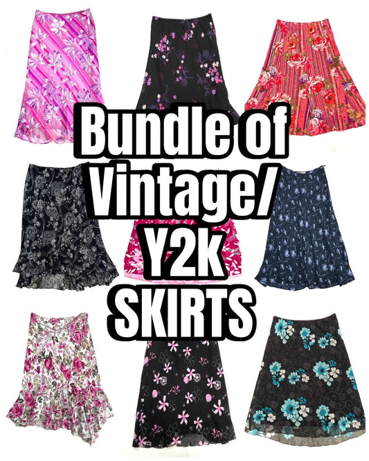 Wholesale Bundle of 20 Vintage/ Y2k Midi Skirts